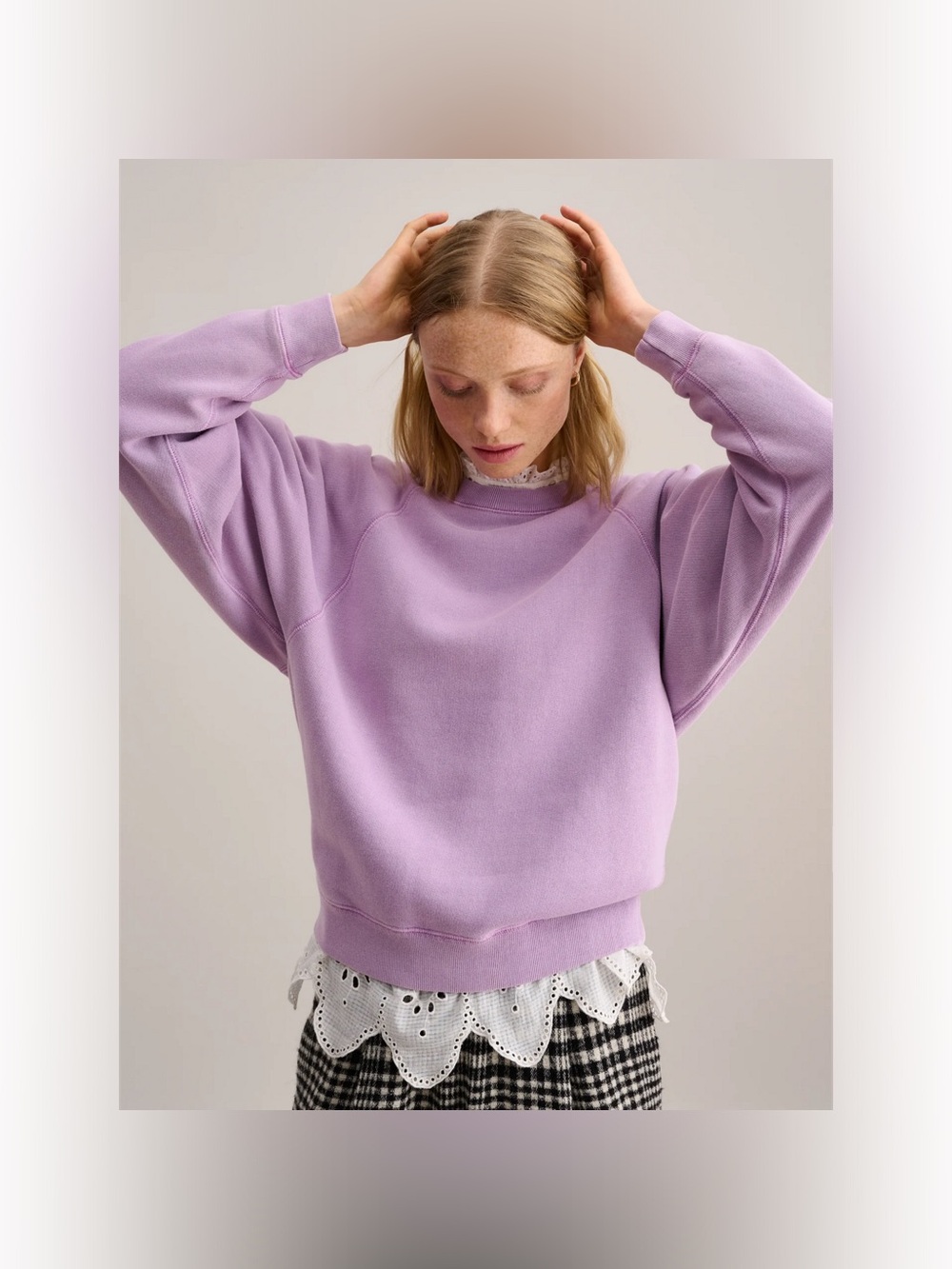 Bellerose Fella Purple Raglan Sweatshirt